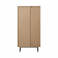 Buffet haut 1 porte bois pieds métal Alex