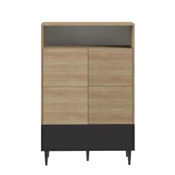 Buffet haut Horizon - Chêne/Noir