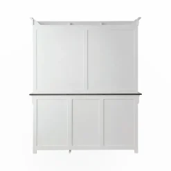 Buffet vaisselier bois massif 6 portes 3 tiroirs Embellie - Blanc