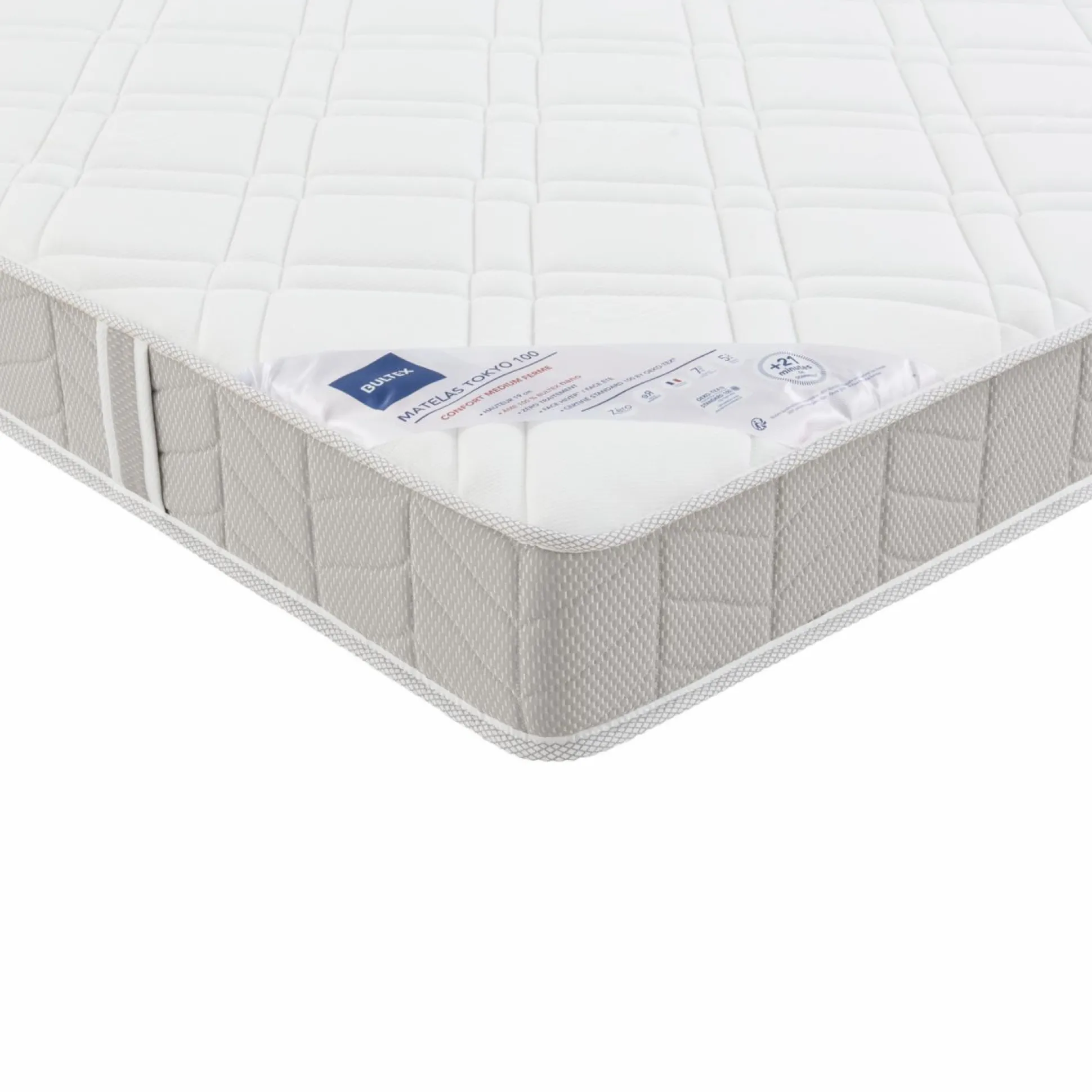 BULTEX Matelas mousse 19 cm Tokyo 2 - 120 x 190 cm