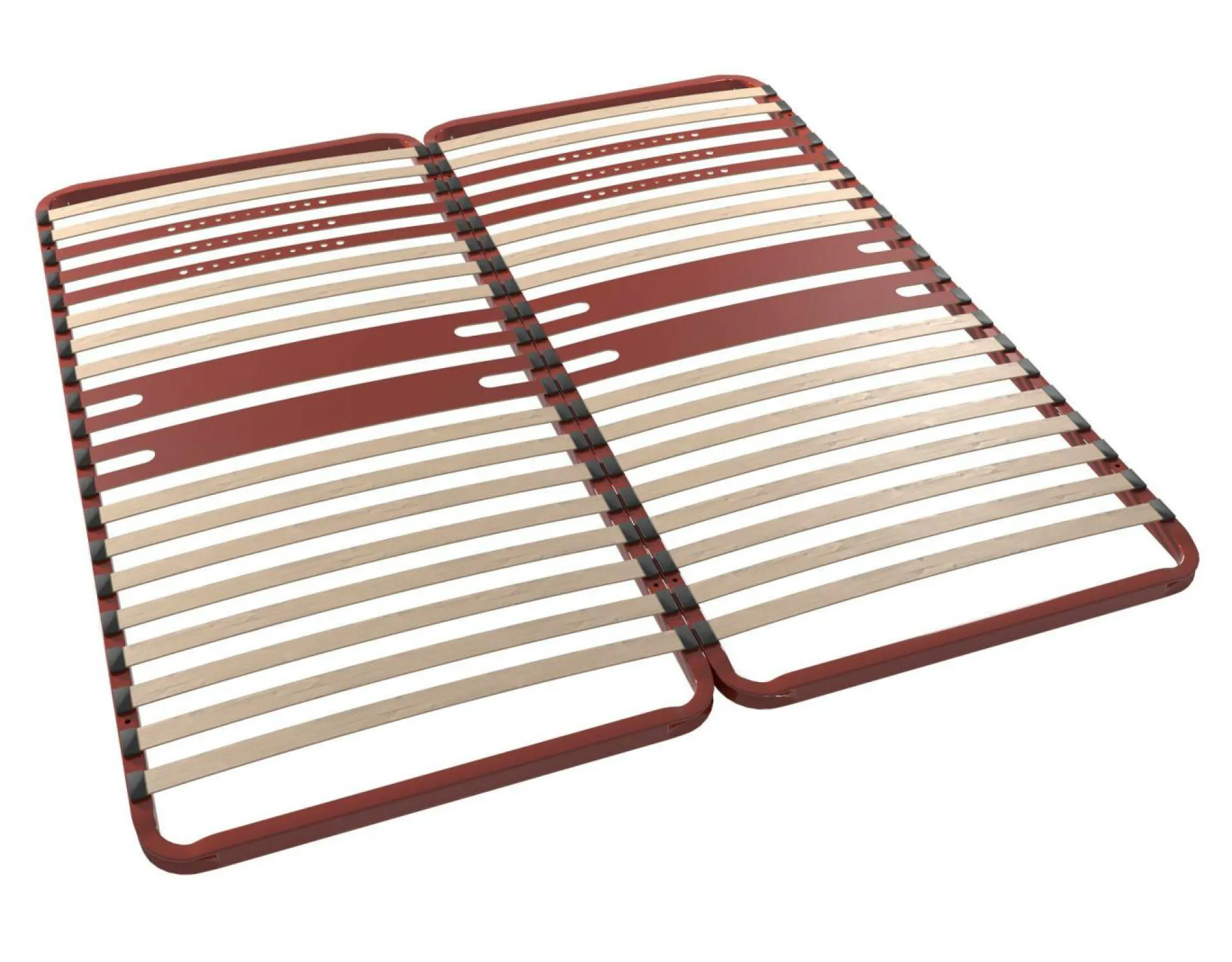 BULTEX Sommier cadre métal à lattes 5 zones 4 cm Morpho - 2 x 80 x 200 cm