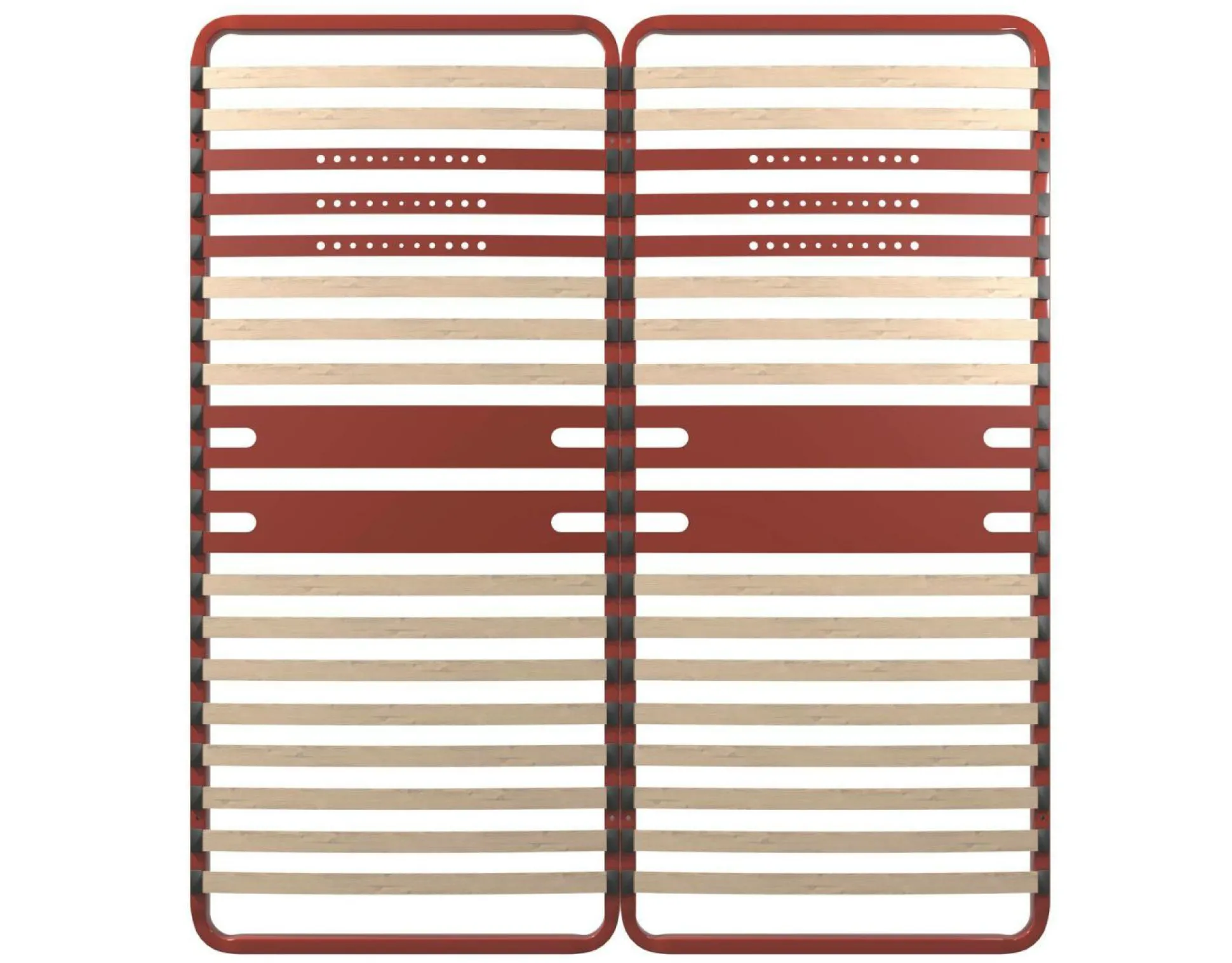 BULTEX Sommier cadre métal à lattes 5 zones 4 cm Morpho - 2 x 80 x 200 cm