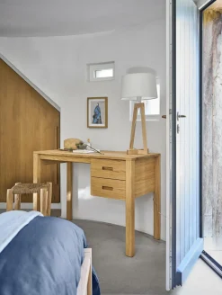 Bureau chêne massif 2 tiroirs Luminescence