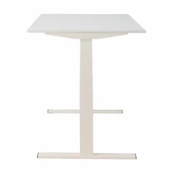 Bureau électrique assis-debout ergonomique Marley - Plateau Blanc/Pieds blancs - 120 x 70 cm