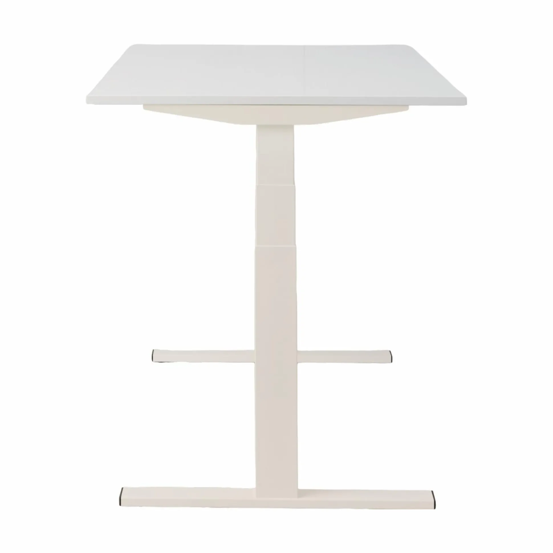 Bureau électrique assis-debout ergonomique Marley - Plateau Blanc/Pieds blancs - 120 x 70 cm