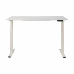 Bureau électrique assis-debout ergonomique Marley - Plateau Blanc/Pieds blancs - 120 x 70 cm
