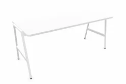 BURONOMIC Bureau Alto - Blanc / Pieds Blancs - 180 x 80 cm