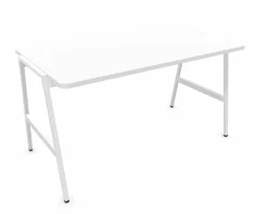 BURONOMIC Bureau Alto - Blanc / Pieds Blancs - 140 x 80 cm