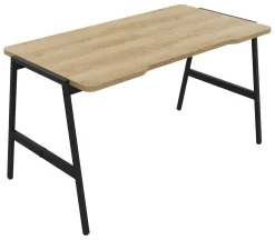 BURONOMIC Bureau Alto - Décor Chêne / Pieds Noirs - 140 x 70 cm