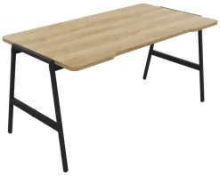 BURONOMIC Bureau Alto - Décor Chêne / Pieds Noirs - 160 x 80 cm