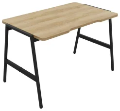 BURONOMIC Bureau Alto - Décor Chêne / Pieds Noirs - 120 x 70 cm