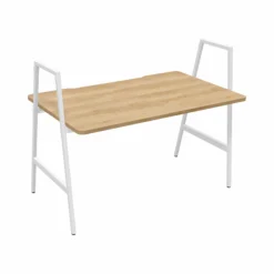 BURONOMIC Bureau Alto pieds hauts - Décor Chêne / Pieds Blancs - 140 x 80 cm