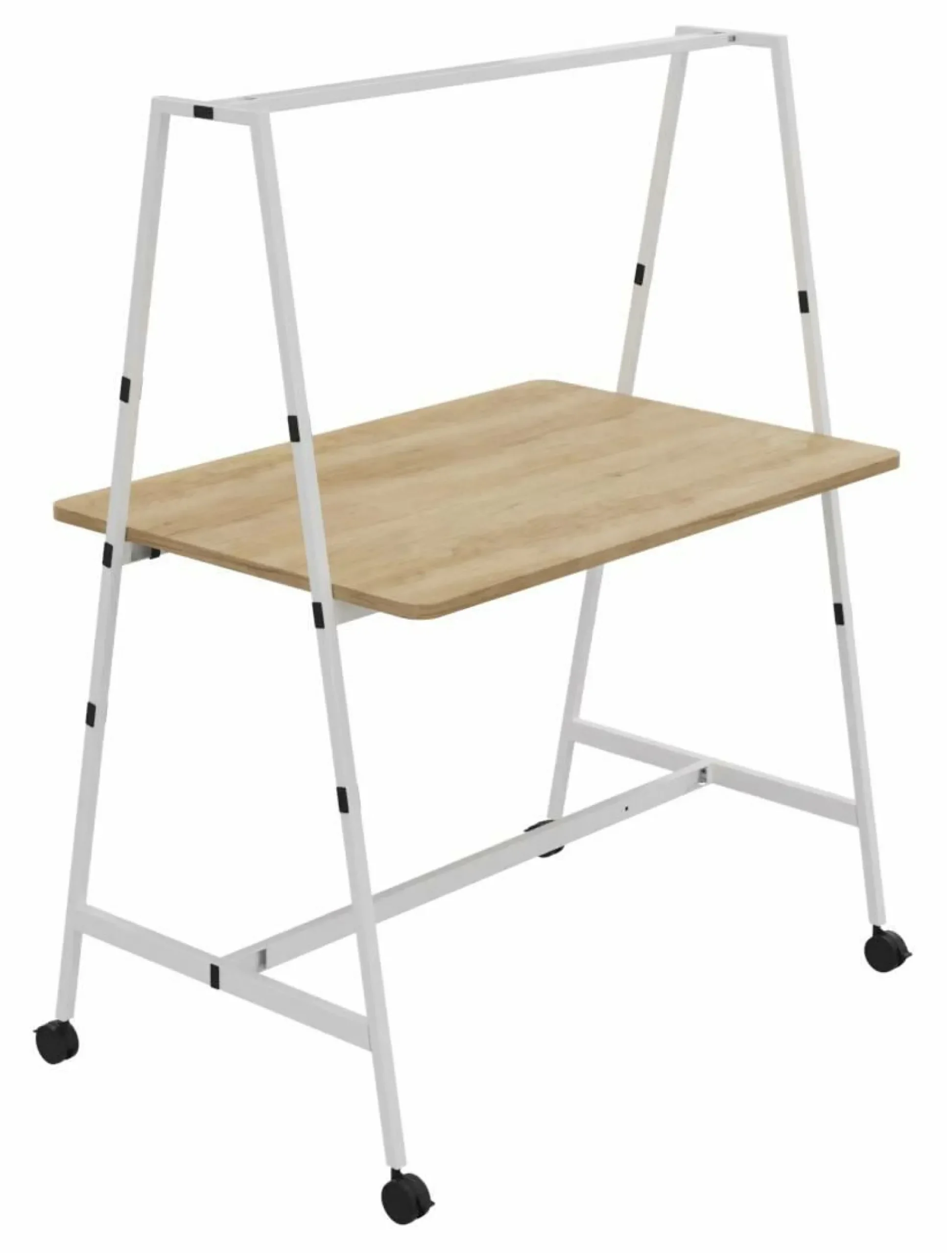 BURONOMIC Table de travail collaborative mobile Alto - Blanc - Largeur 140 cm
