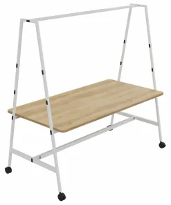 BURONOMIC Table de travail collaborative mobile Alto - Blanc - Largeur 180 cm