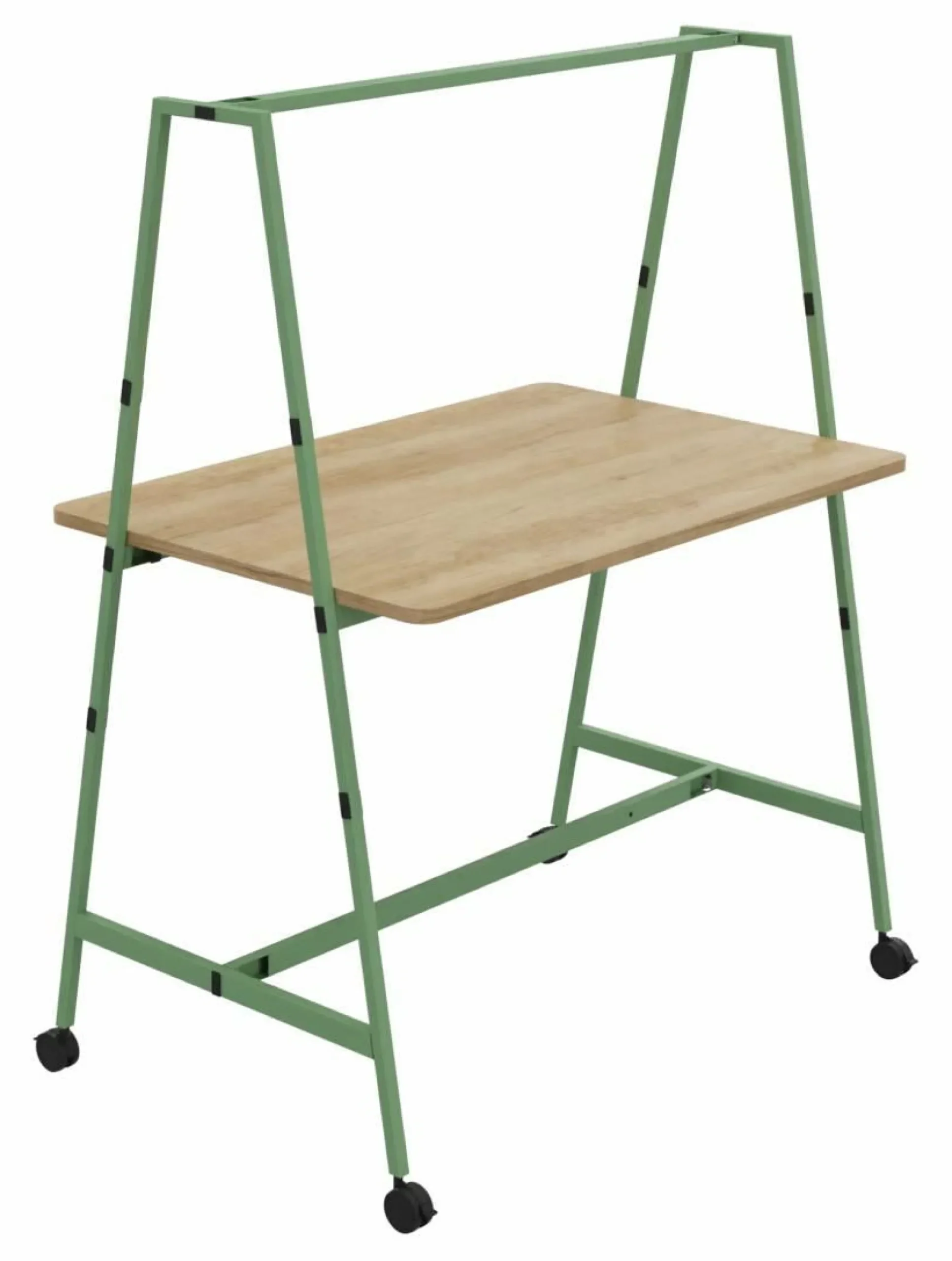 BURONOMIC Table de travail collaborative mobile Alto - Vert Amande - Largeur 140 cm