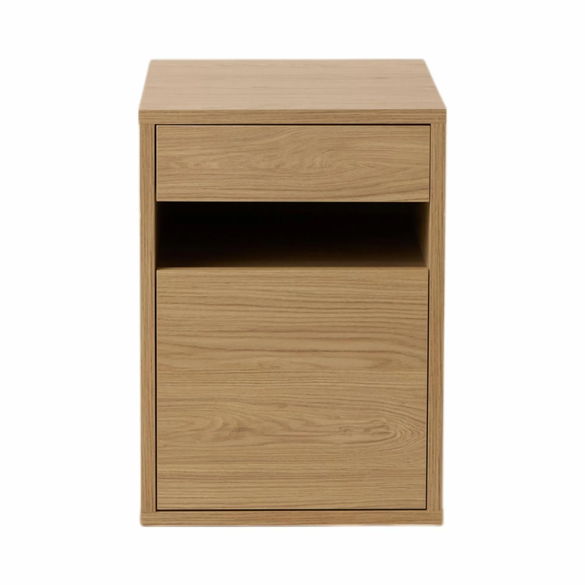 Caisson de bureau décor bois 1 tiroir 1 porte Simon