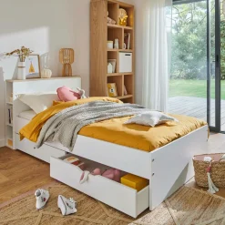CAMIF Parure de lit enfant coton bio Fil & Sens CAMIF - Jaune Curry - 140 x 200 cm