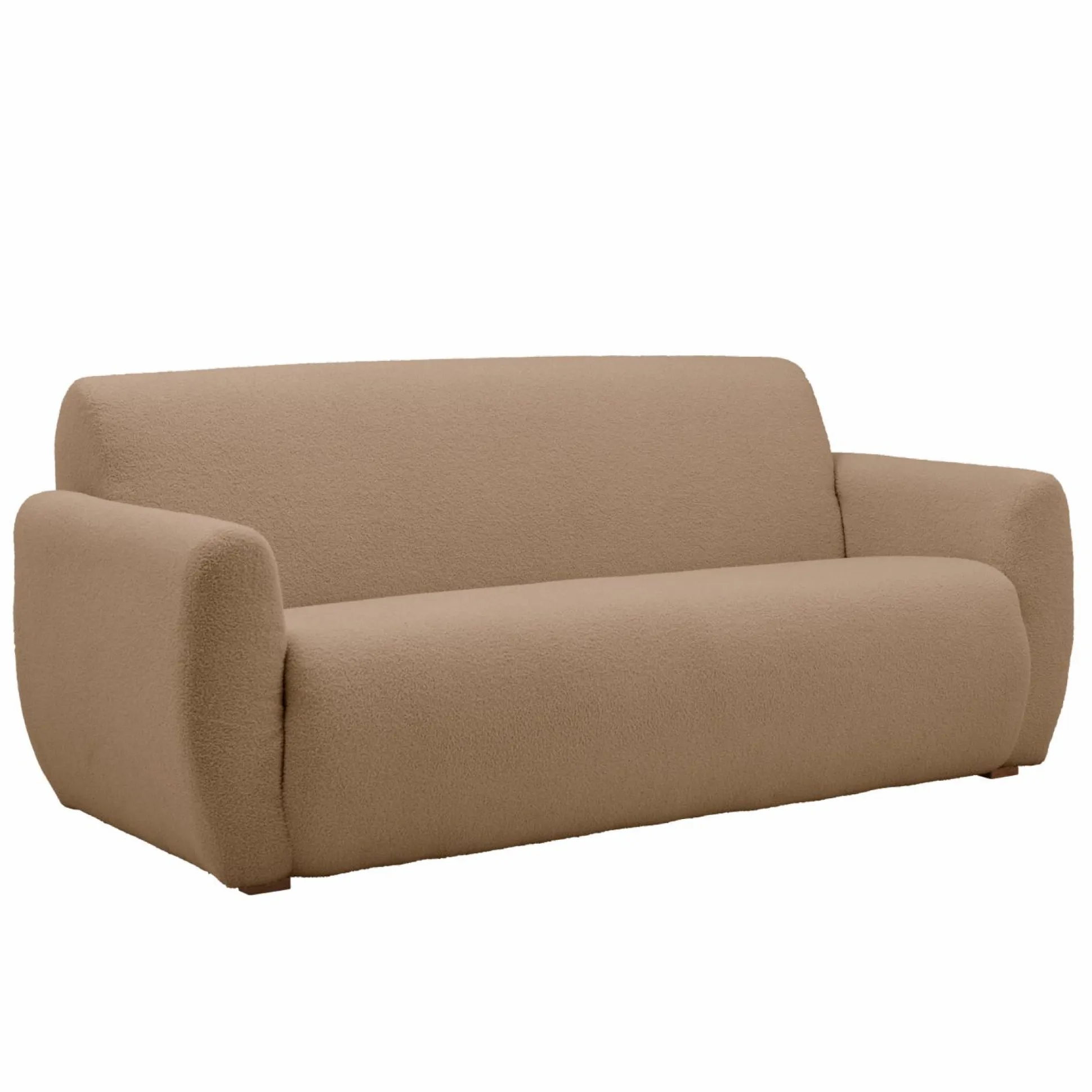 Canapé bouclette Ome - Beige - 3 places