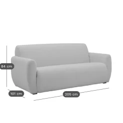 Canapé bouclette Ome - Beige - 3 places