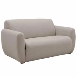 Canapé bouclette Ome - Gris Clair - 2 places