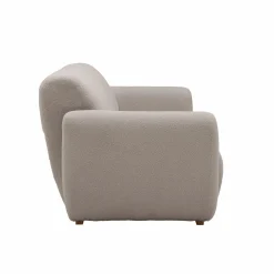 Canapé bouclette Ome - Gris Clair - 2 places