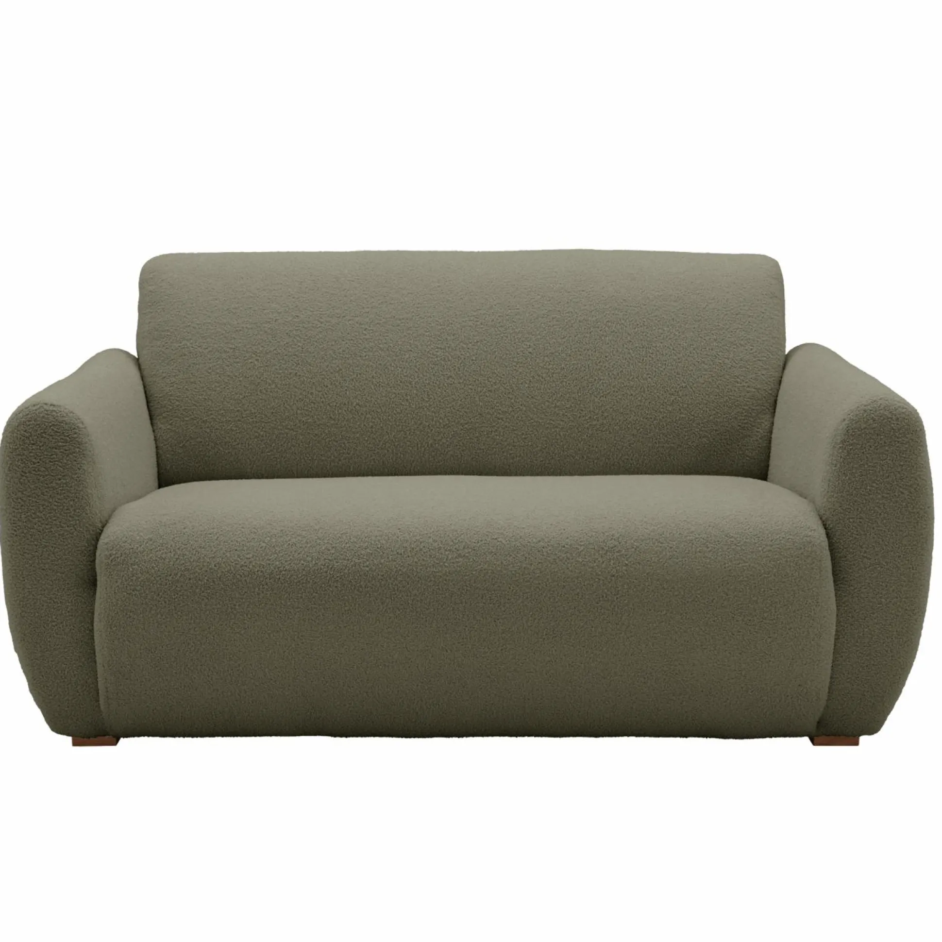 Canapé bouclette Ome - Vert Kaki - 2 places