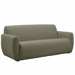 Canapé bouclette Ome - Vert Kaki - 3 places