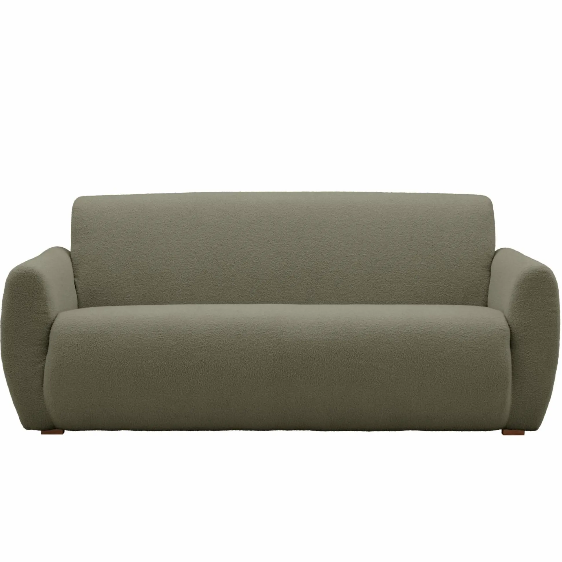 Canapé bouclette Ome - Vert Kaki - 3 places