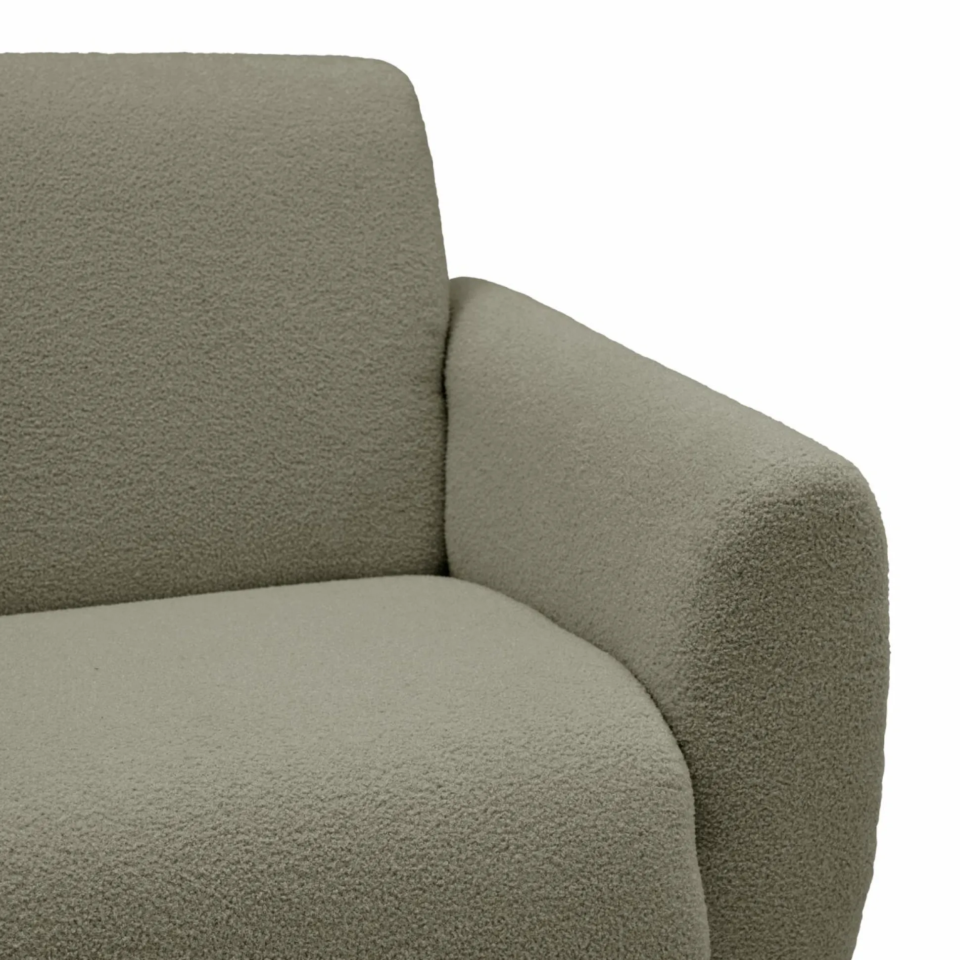 Canapé bouclette Ome - Vert Kaki - 3 places