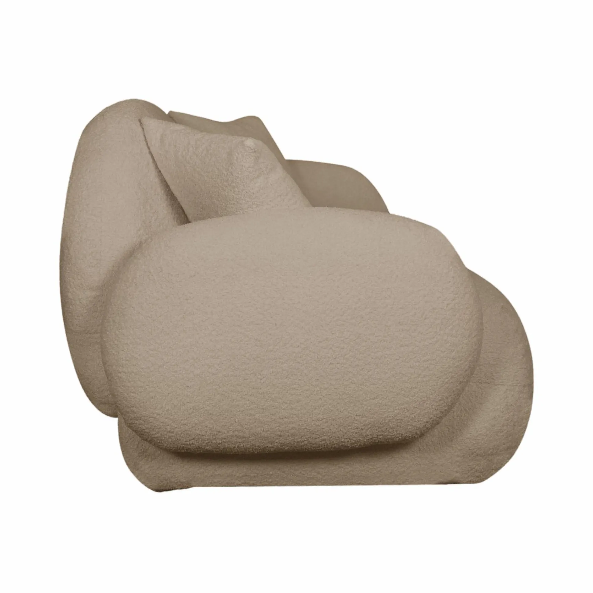 Canapé bouclette Oméga - Beige - 3 places