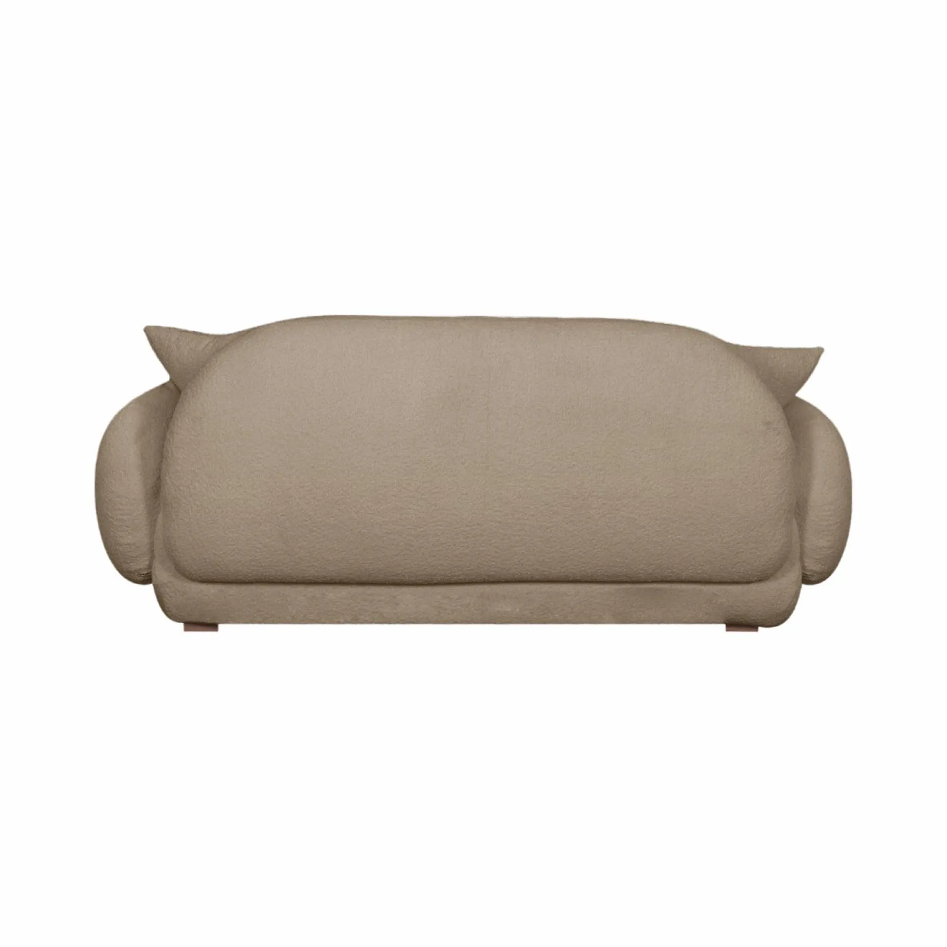 Canapé bouclette Oméga - Beige - 3 places