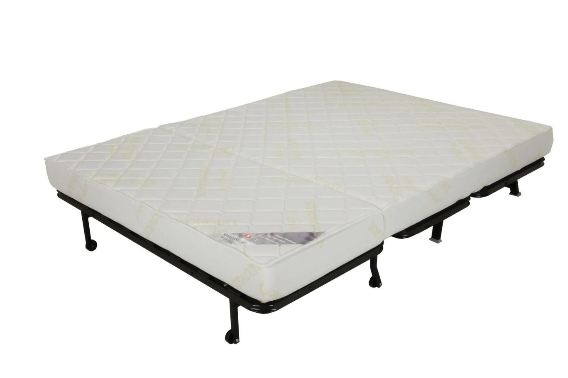 Canapé BZ tissu matelas 15 cm Genay - Ebène