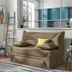 Canapé BZ tissu matelas 12 cm Garance - Sable