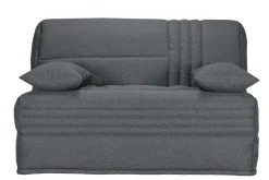 Canapé BZ tissu matelas 15 cm Genay - Gris Foncé