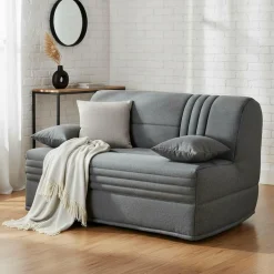 Canapé BZ tissu matelas 15 cm Genay - Gris Foncé