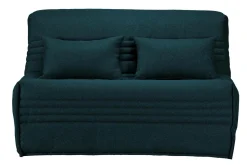 Canapé BZ tissu matelas 15 cm Guidel - Bleu Marine - 160 x 200 cm