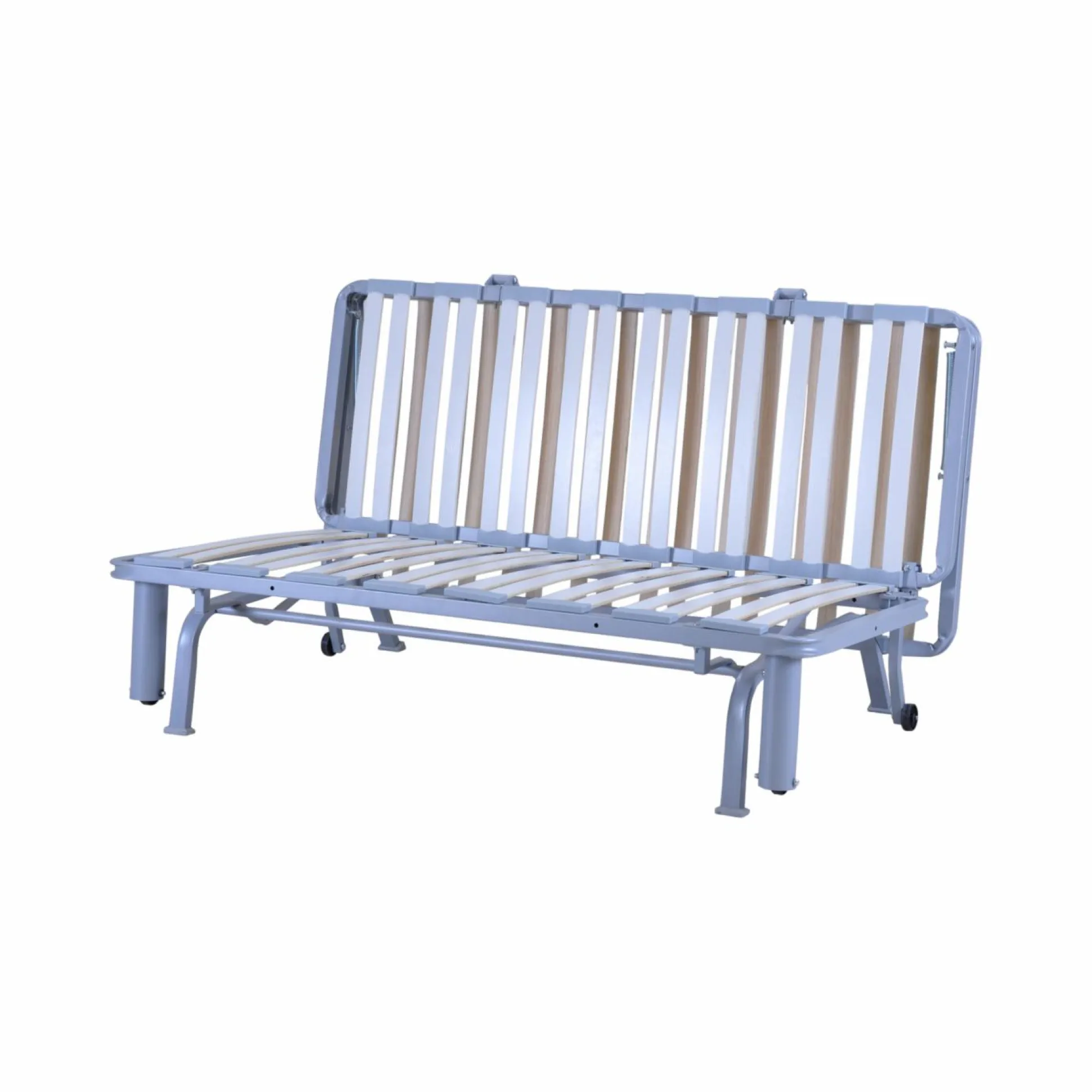 Canapé BZ tissu matelas 15 cm Guidel - Bleu Canard - 160 x 200 cm