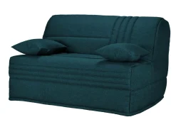 Canapé BZ tissu matelas 15 cm Genay - Bleu Marine