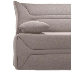 Canapé BZ tissu matelas 12 cm Garance - Taupe