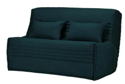Canapé BZ tissu matelas 15 cm Guidel - Bleu Marine - 140 x 200 cm