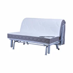 Canapé BZ tissu matelas 15 cm Guidel - Bleu Marine - 140 x 200 cm