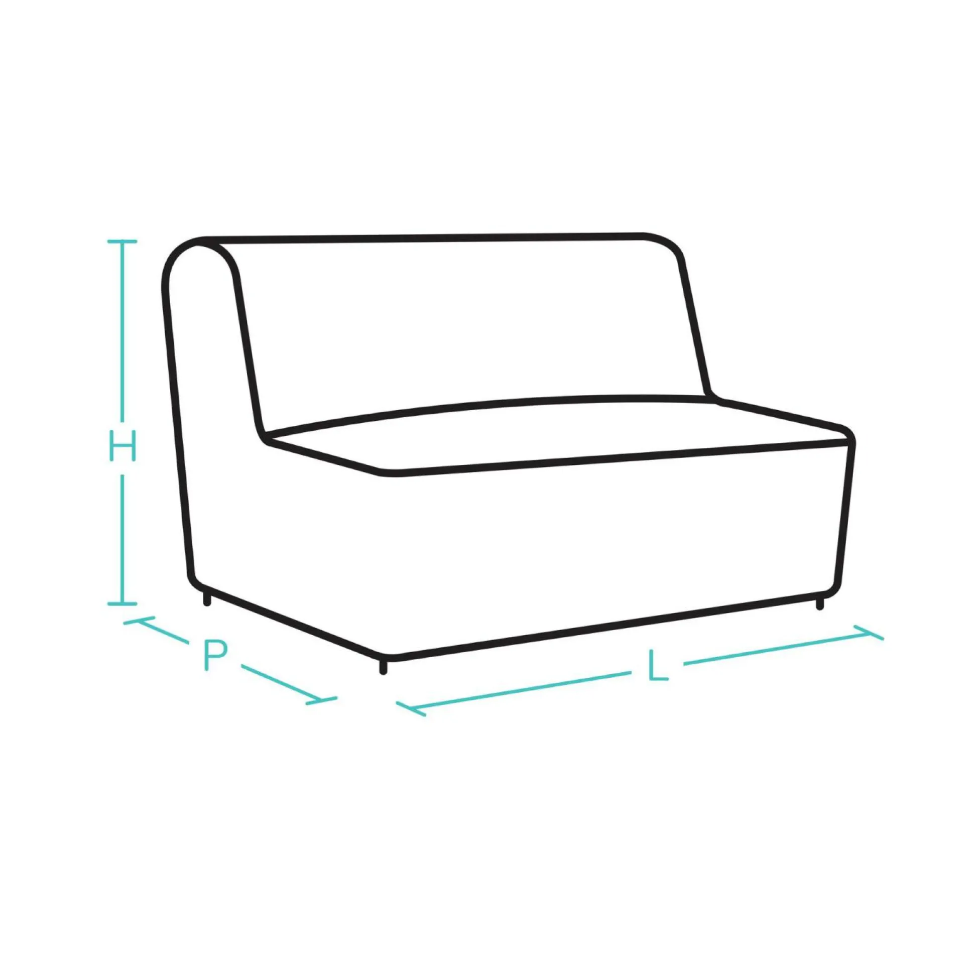 Canapé BZ tissu matelas 15 cm Guidel - Bleu Marine - 140 x 200 cm