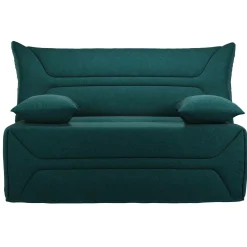 Canapé BZ tissu matelas 12 cm Garance - Bleu Canard