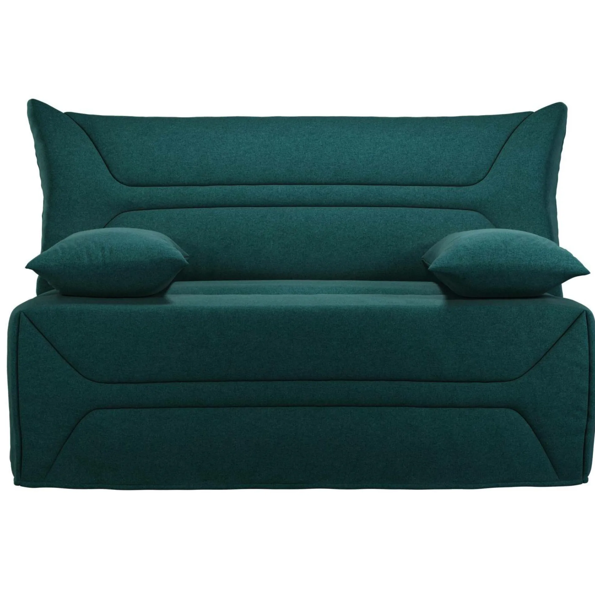 Canapé BZ tissu matelas 12 cm Garance - Bleu Canard