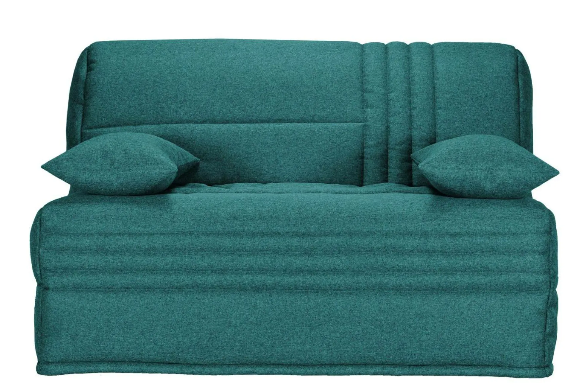 Canapé BZ tissu matelas 15 cm Genay - Bleu Canard