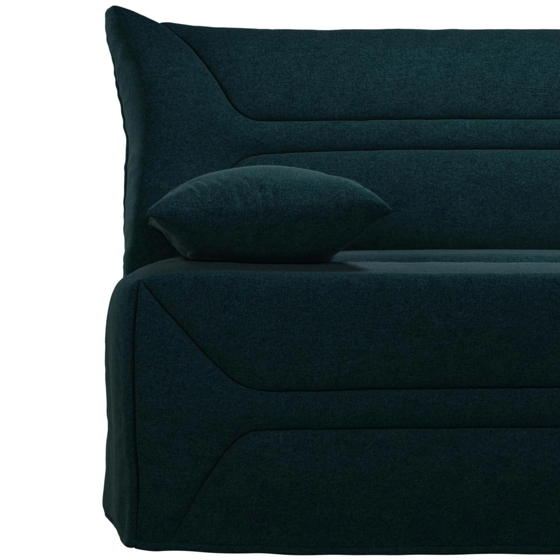 Canapé BZ tissu matelas 12 cm Garance - Bleu Marine