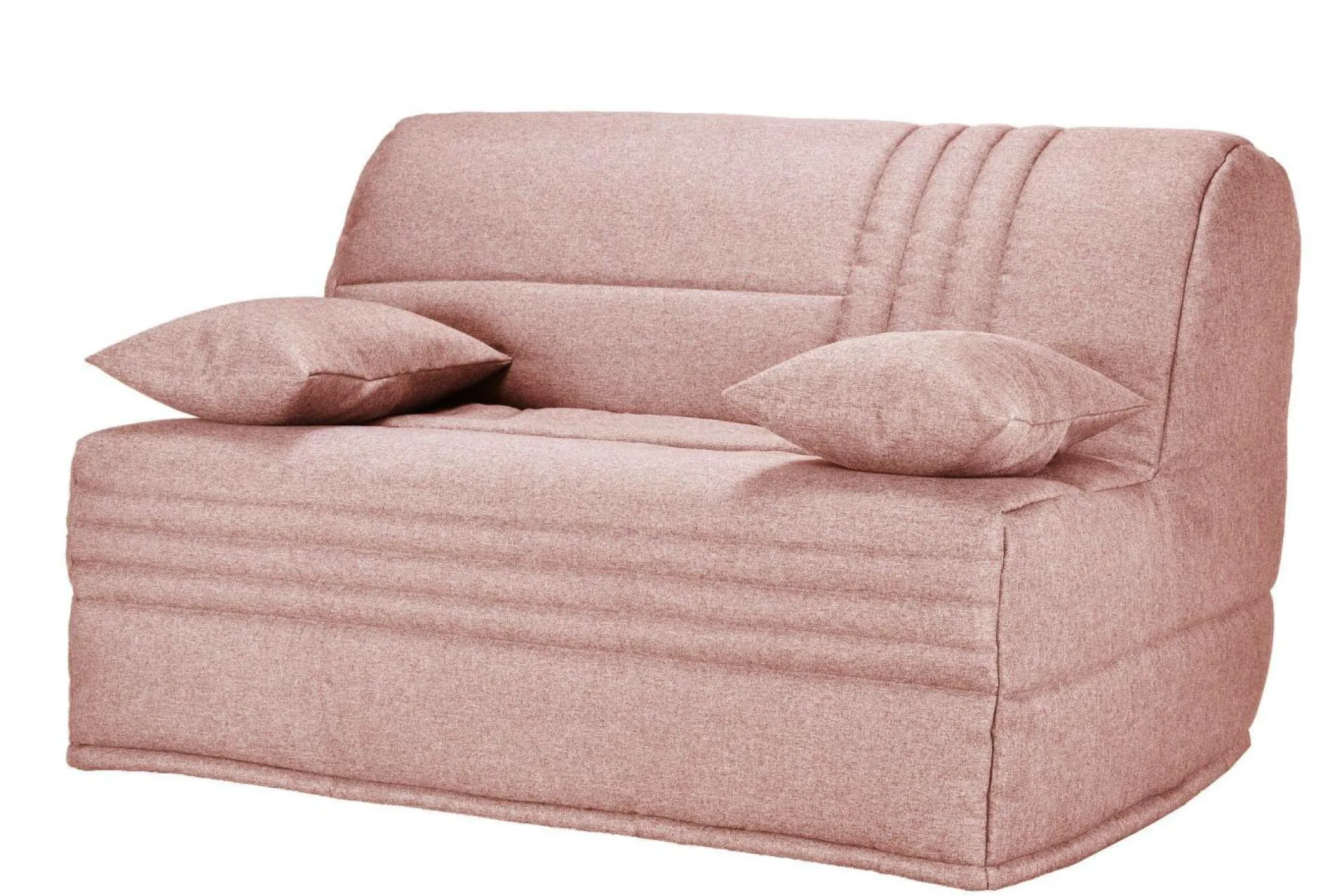 Canapé BZ tissu matelas 15 cm Genay - Rose