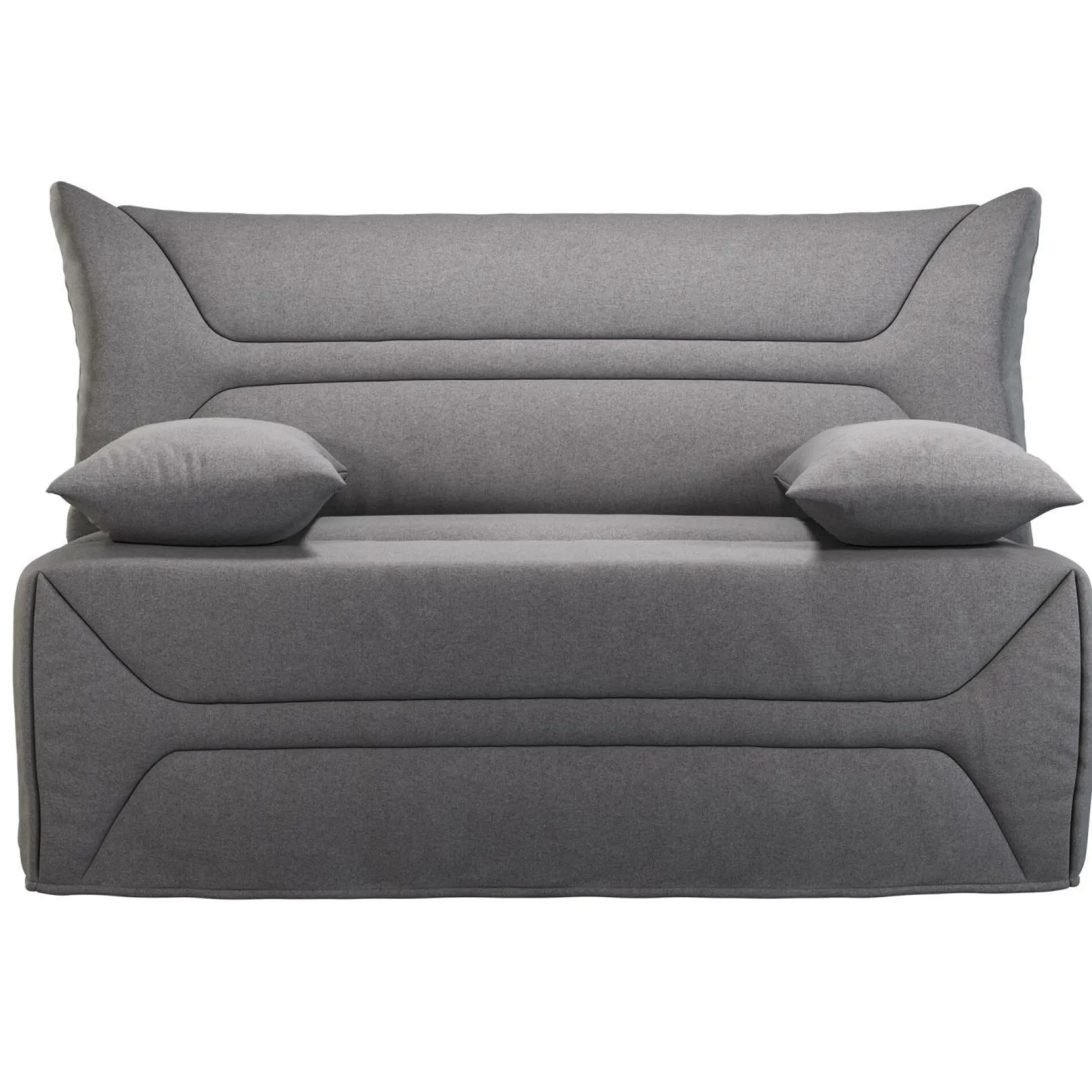 Canapé BZ tissu matelas 12 cm Garance - Gris Clair