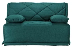 Canapé BZ tissu matelas Bultex 15 cm Gina - Bleu Canard