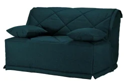 Canapé BZ tissu matelas Bultex 15 cm Gina - Bleu Marine